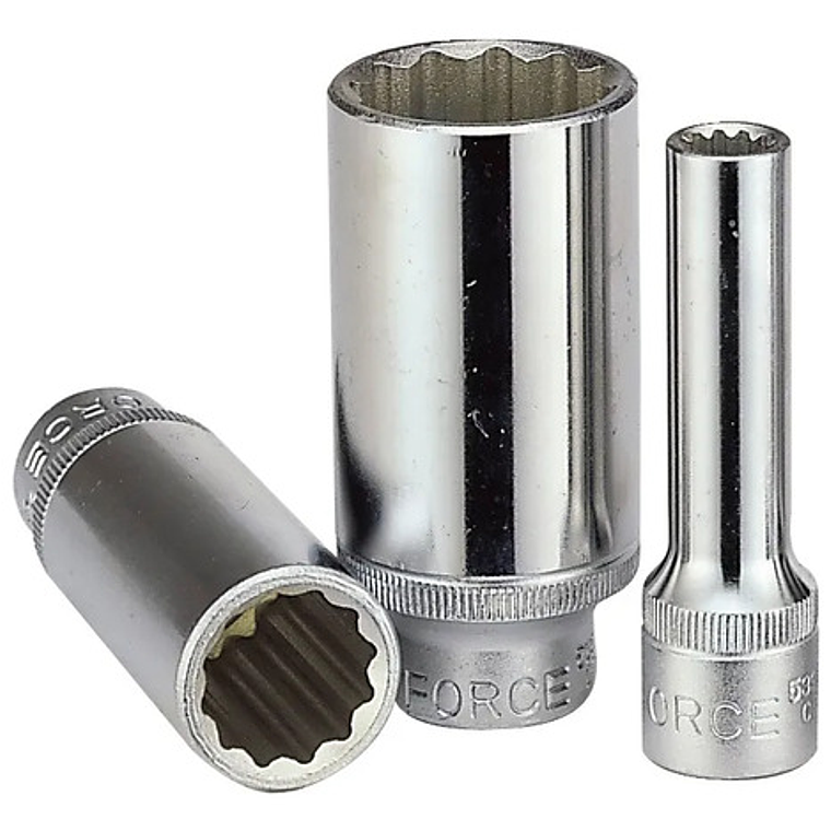 Dado Largo Poligonal 1/2'' De 16mm (5497716) - Force 3