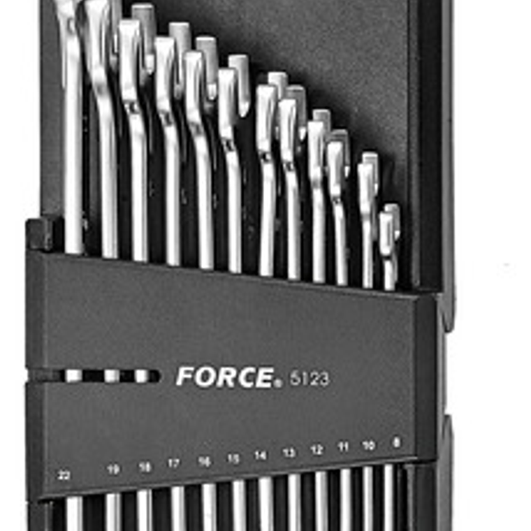 Juego Llaves Punta Corona De 8 A 22mm 12 Piezas (5123) Force 1