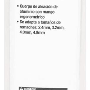 Remachadora De 4 Tomas De 250 Mm Aluminio/pvc - Smart Tools