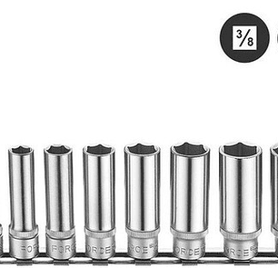 Juego Dados 3/8'' Largo Hex. 8 - 19mm 8 Piezas (3082) Force