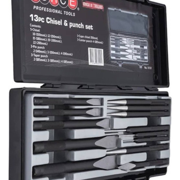 Juego De Botadores Puntos Y Cinceles 13 Pzas (5131), Force 3