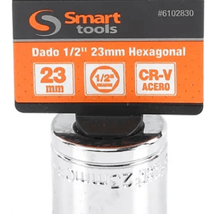 Dado Corto 1/2'' De 23mm Hexagonal - Smart Tools