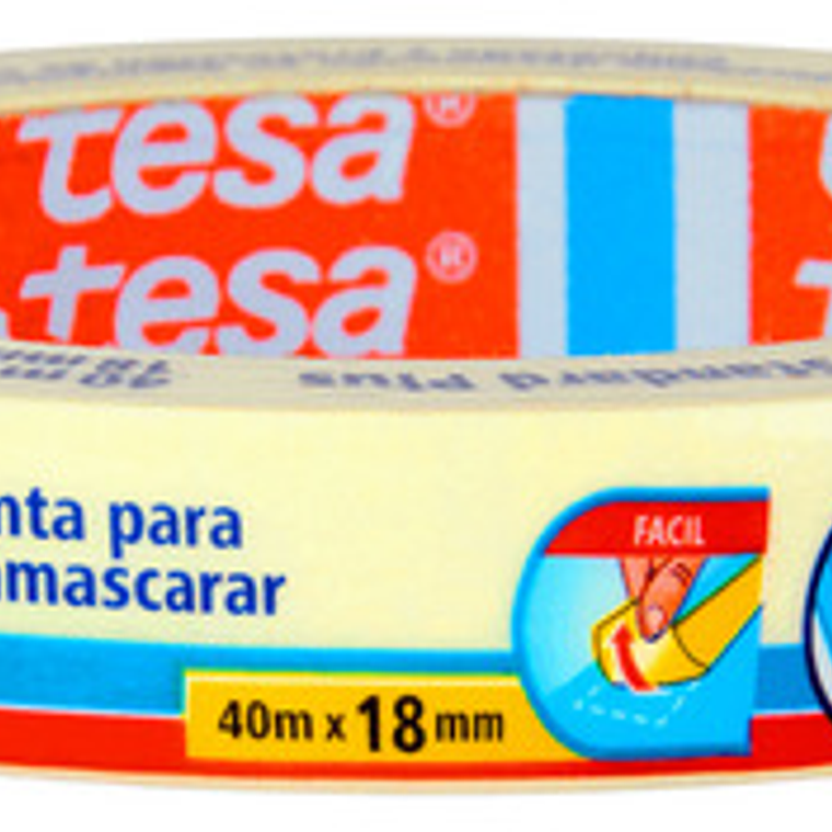 Pack 5 Cintas Enmascarar De 18mm X 40mt Masking Tape - Tesa 1
