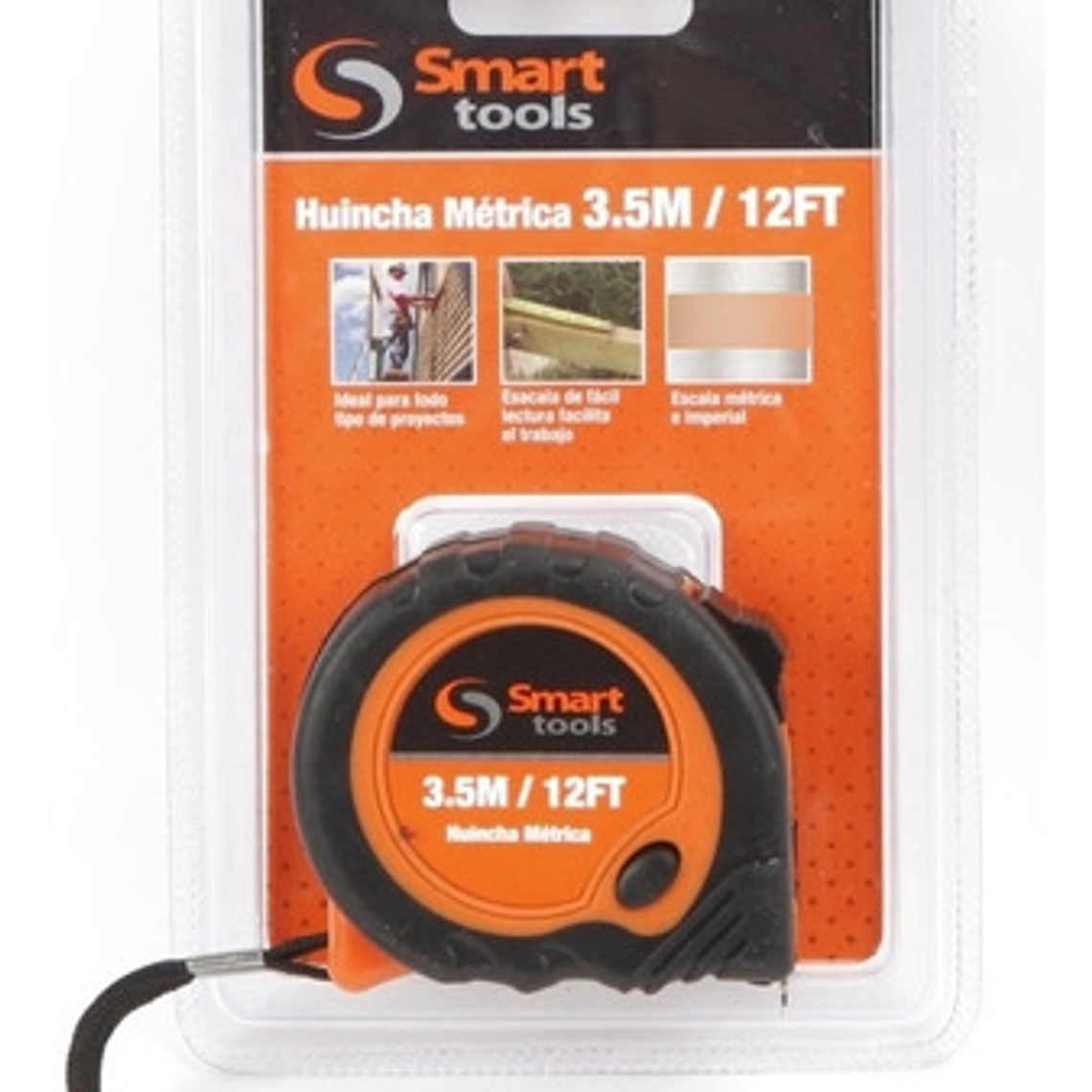 Huincha De Medir 3.5mts X 16mm C/plastica Smart Tools 1