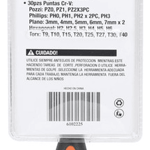 Destornillador Puntas Intercambiables 31 Piezas Smart Tools
