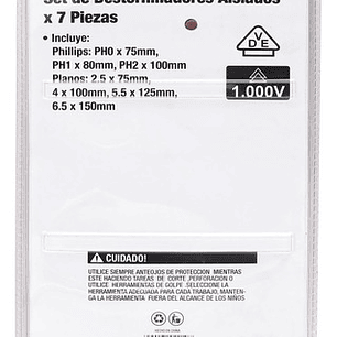 Juego Destornilladores Ph/pl Aislados 7 Piezas - Smart Tools