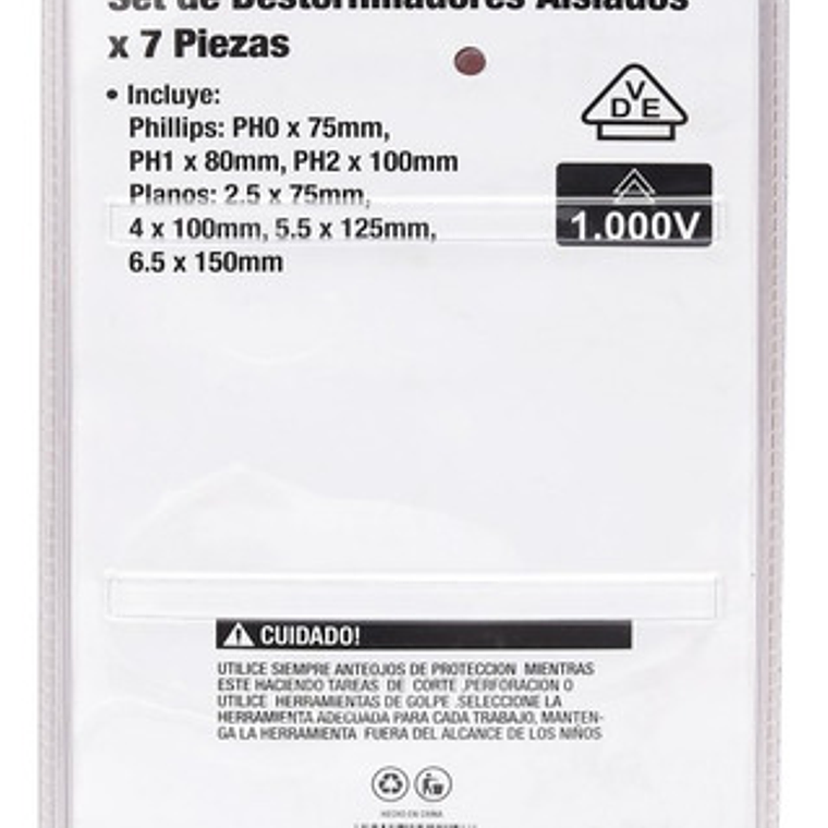 Juego Destornilladores Ph/pl Aislados 7 Piezas - Smart Tools 2