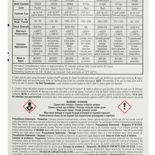 Trabador De Resistencia Alta 271 Rojo 6gr (27100) Permatex