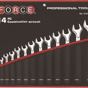 Juego Llave Punta Corona De 10 A 32mm 14 Pieza (5141c) Force