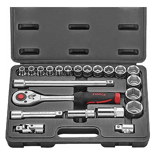 Juego Dados De 1/2'' Hex. 10-32mm 22 Piezas (4223) Force