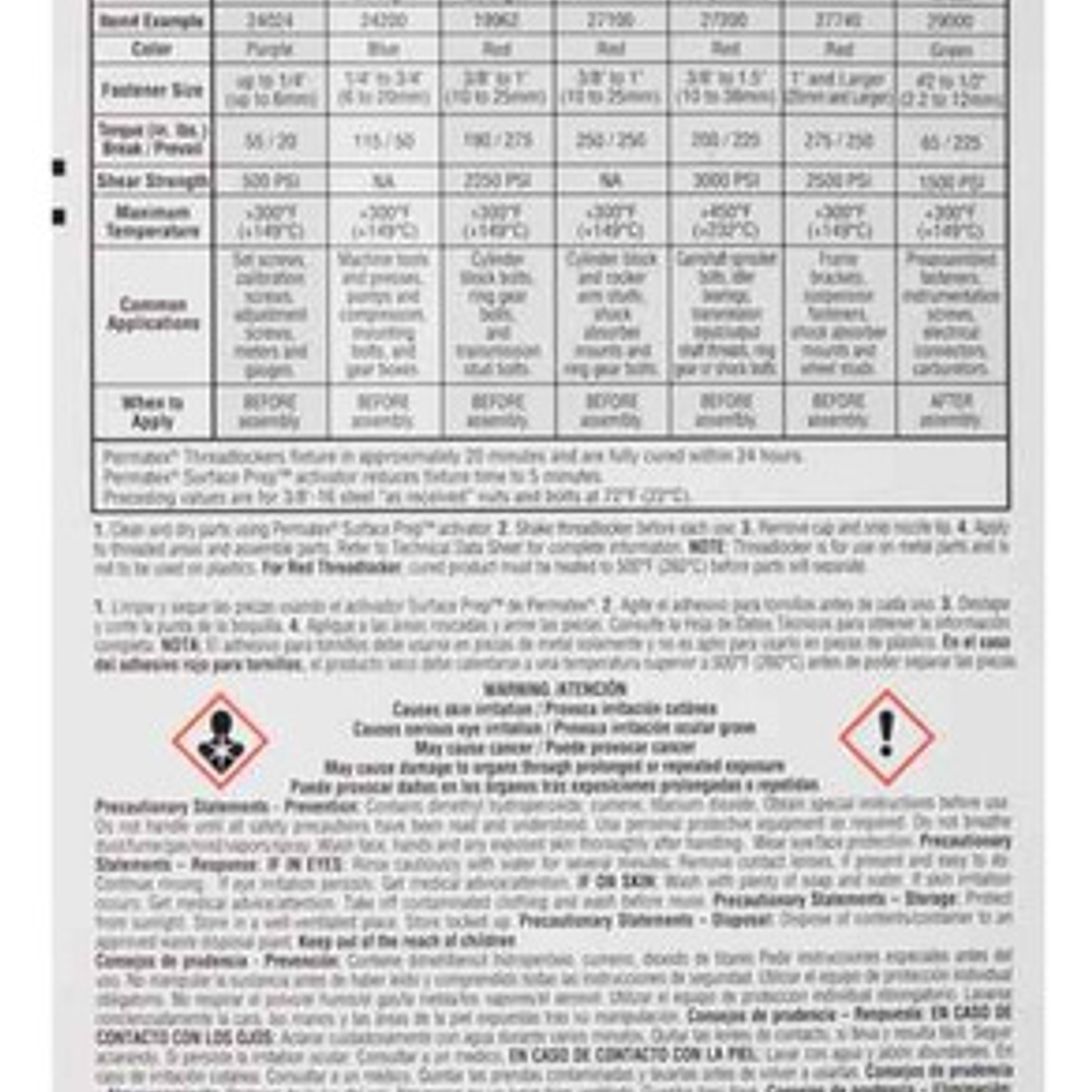 Trabador De Resistencia Media 242 Azul 6gr (24200) Permatex 3