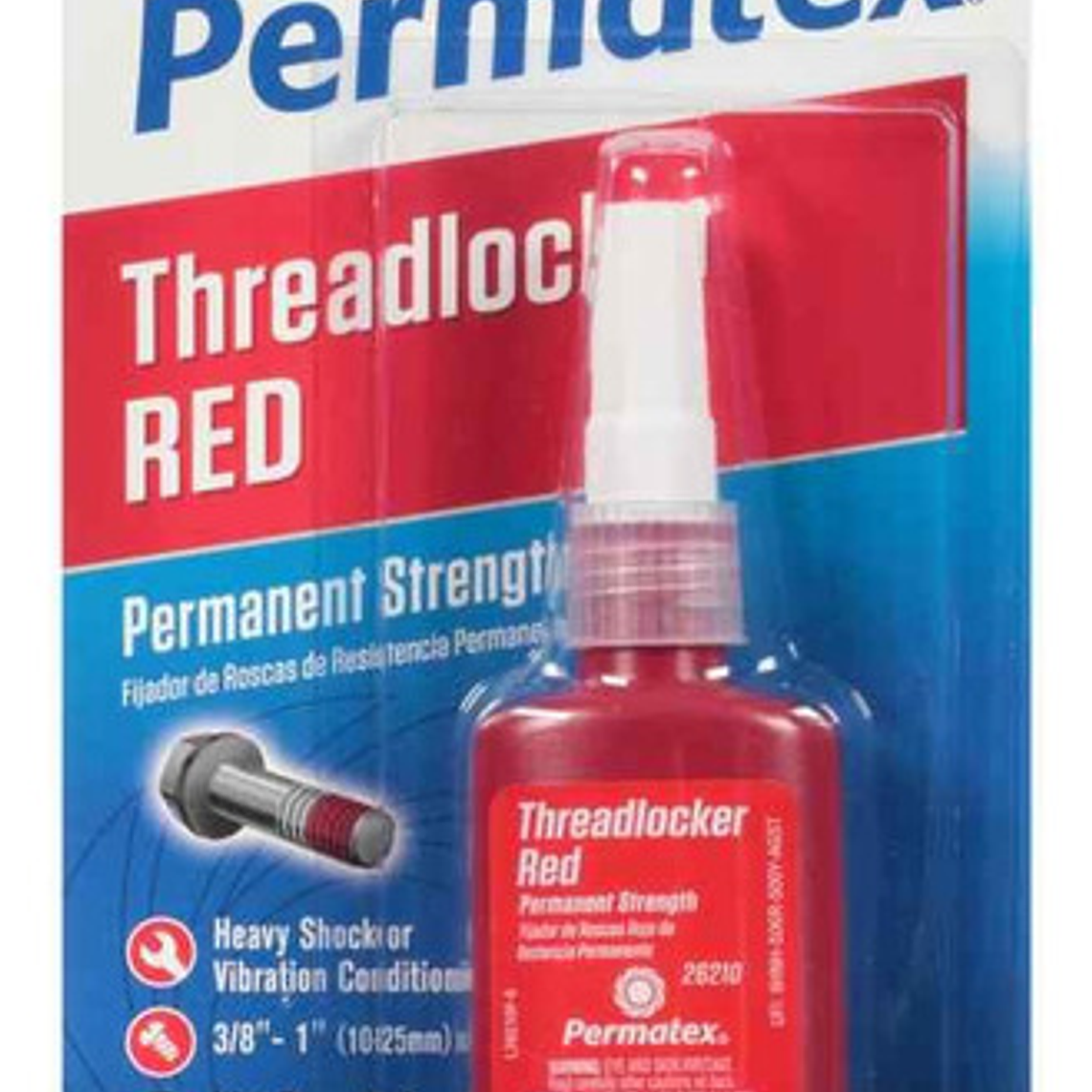Trabador Resistencia Permanente 262r Rojo (26210) Permatex 1
