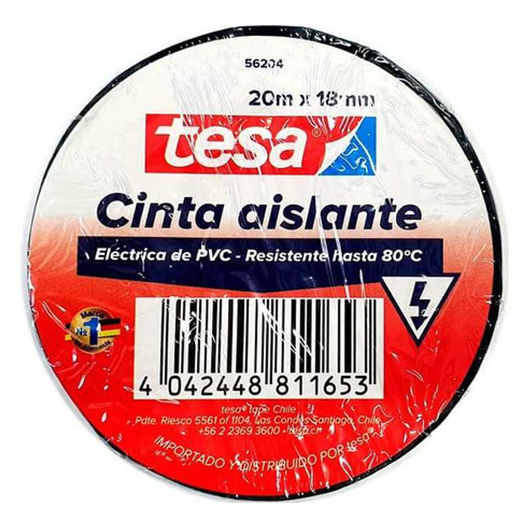 Pack 5 Huinchas Aisladora Eléctrica Negra 18mm X 20mt - Tesa 3