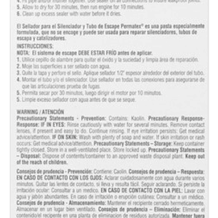 Sellador De Tubos De Escape Mtk-1 (80335) - Permatex