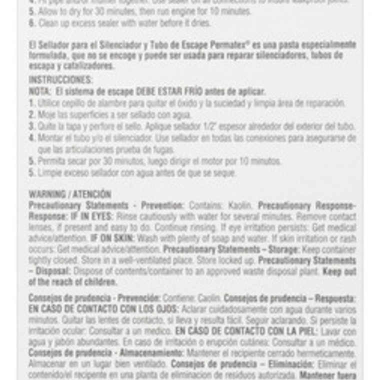 Sellador De Tubos De Escape Mtk-1 (80335) - Permatex 2