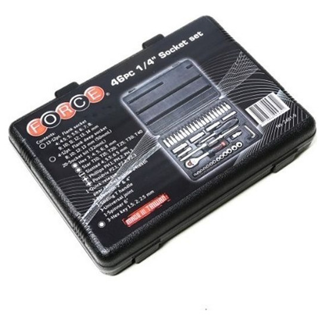 Juego De Dados Y Puntas 1/4'' De 46 Piezas (2461-5) Force 3