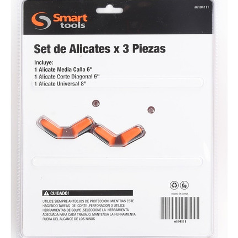 Set 3 Alicates 2 De 6'' Y 1 De 8'' Profesional - Smart Tools 2