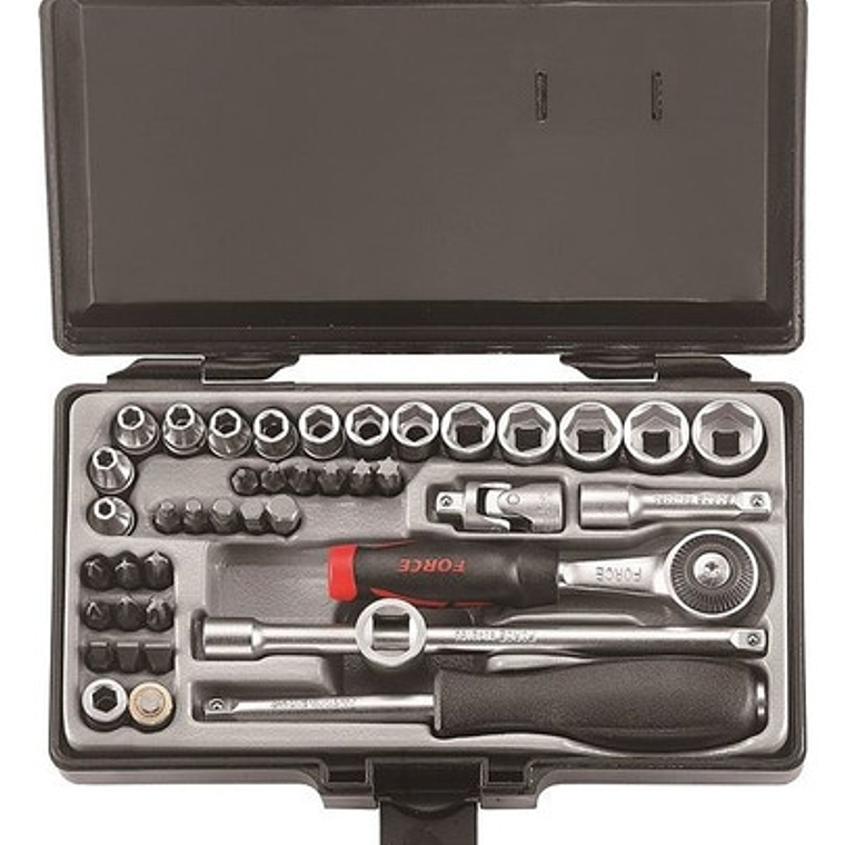 Juego De Dados Y Puntas 1/4'' De 42 Piezas (2421) Force 1