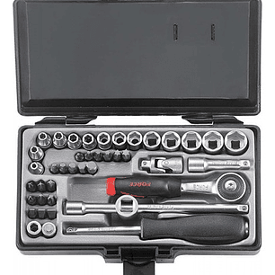 Juego De Dados Y Puntas []1/4 Mm Hex. Force 2421 42 Piezas