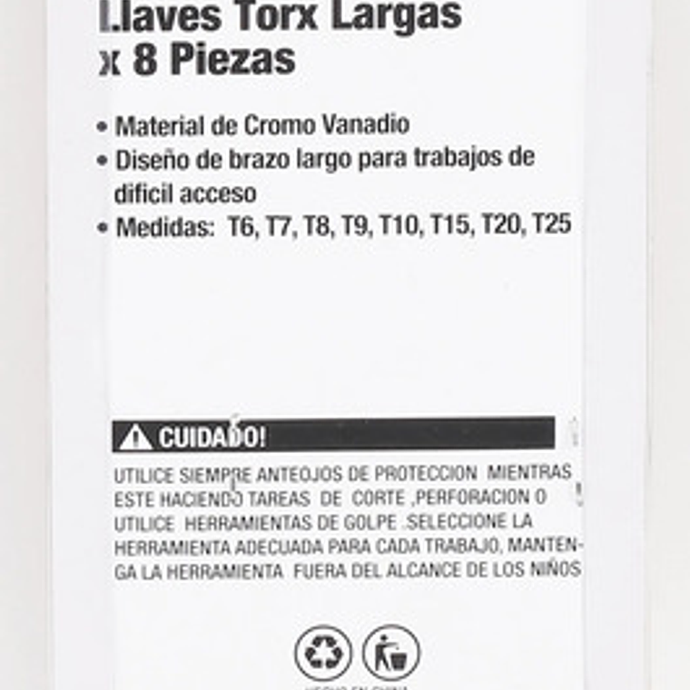 Juego Llaves Torx De 8 Piezas De T6 A T25 - Smart Tools 2