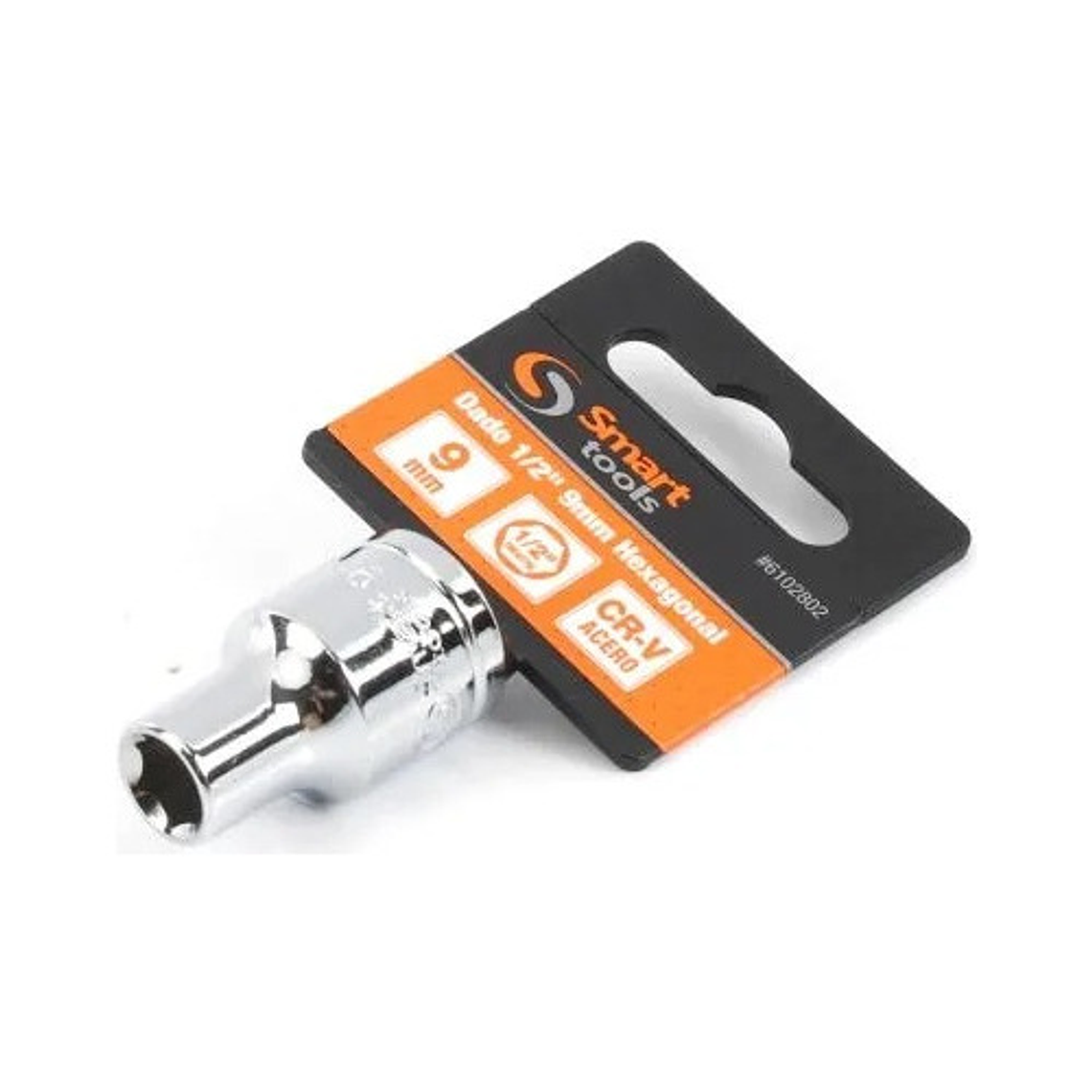 Dado Corto 1/2'' De 9mm Hexagonal - Smart Tools Color Plateado 1