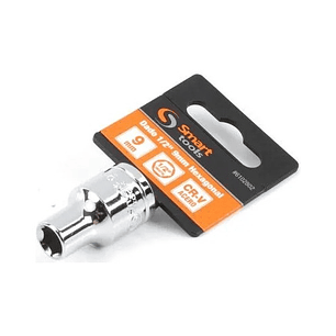 Dado Corto 1/2'' De 9mm Hexagonal - Smart Tools Color Plateado