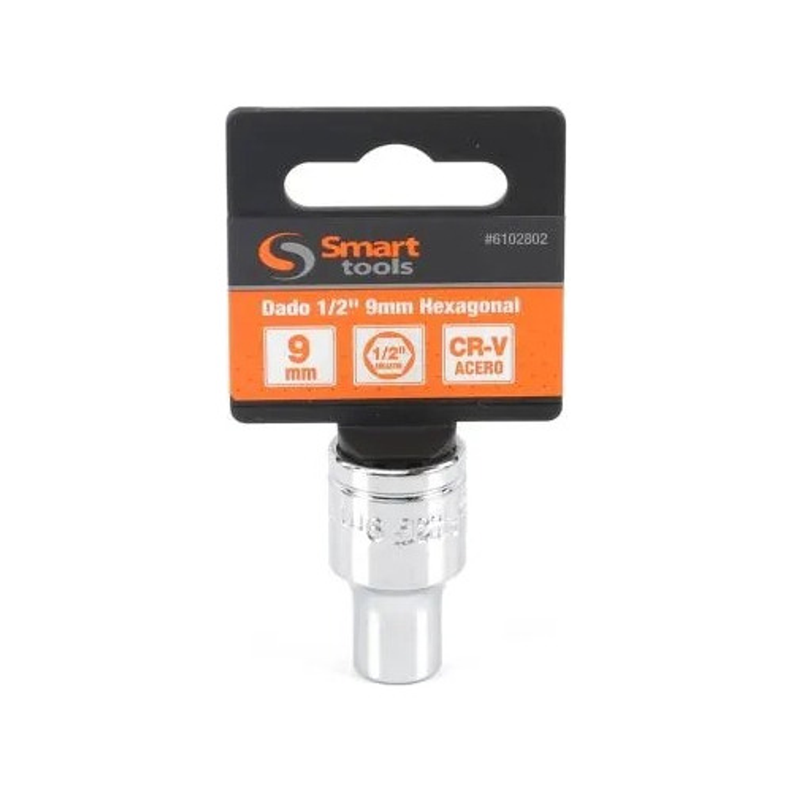 Dado Corto 1/2'' De 9mm Hexagonal - Smart Tools Color Plateado 2