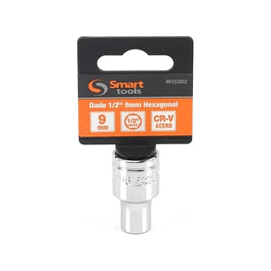 Dado Corto 1/2'' De 9mm Hexagonal - Smart Tools Color Plateado