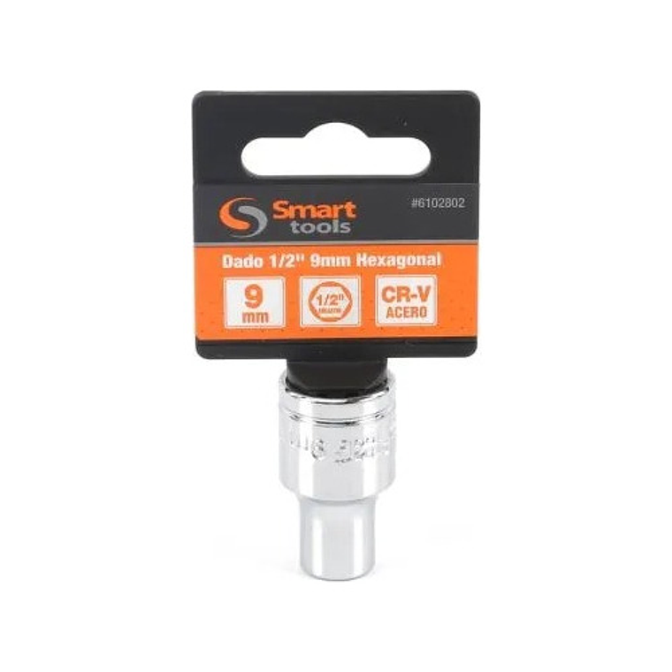Dado Corto 1/2'' De 9mm Hexagonal - Smart Tools Color Plateado 2