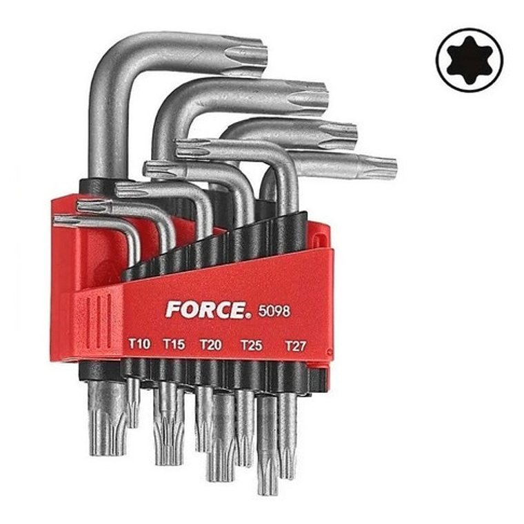 Juego De Llaves Torx T10-t50 9 Pzas. (5098), Force 2