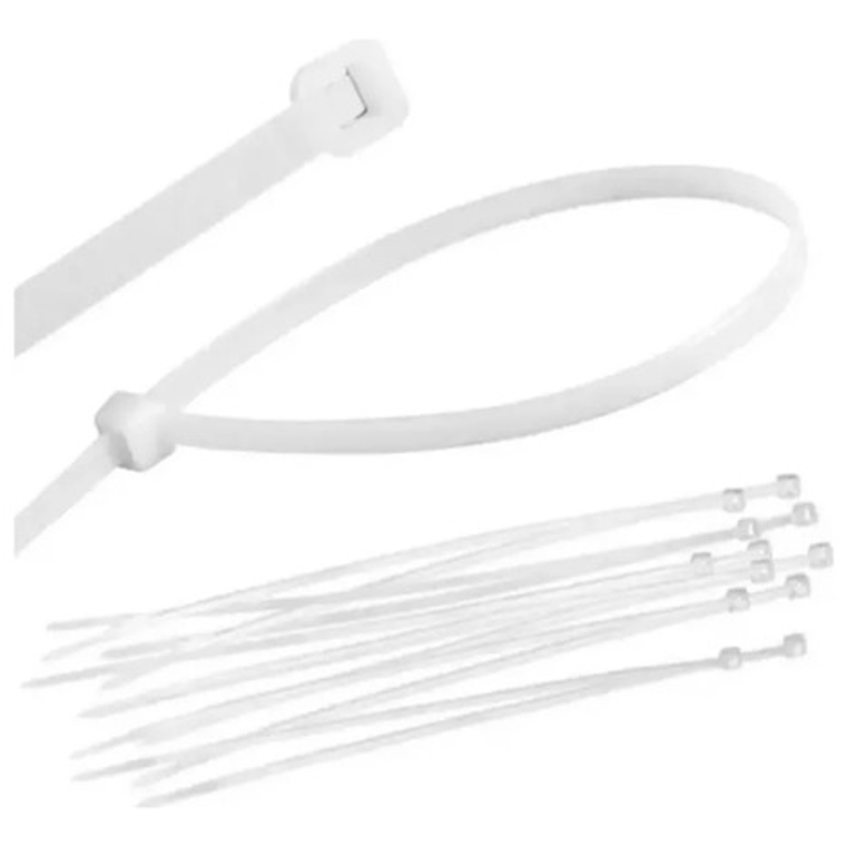 Pack 5 Amarras Plástica Blanca De 3.6 X 150mm De 100u 3