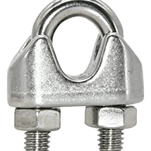 Pack 10 Abrazaderas Galvanizada Para Cable De 1/4'' - Sanli
