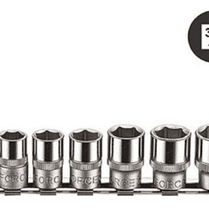 Juego Dados 3/8'' Hexagonales 9 - 19mm 9 Piezas (3093) Force