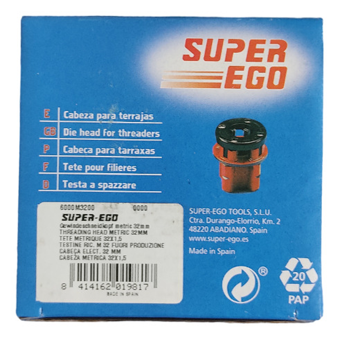 Cabezal De Terraja M32 (6000m3200) Super Ego 3