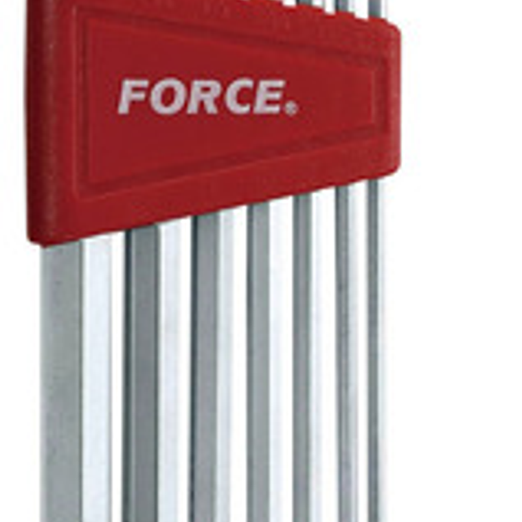 Juego Llave Allen Bola Extralarga 2.5 - 10mm (5072xlb) Force Color Cromado 1