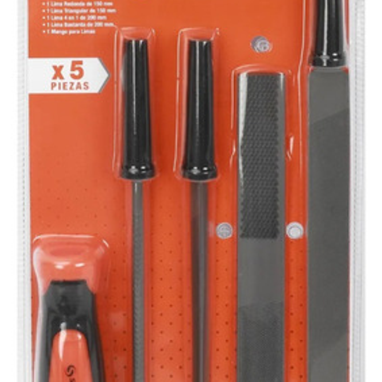 Juego De Limas De 5 Piezas Con Mango - Smart Tools 3