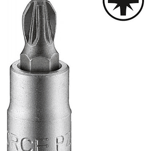 Dado Destornillador Pozidriv 1/4'' Cruz Pz.0 (322320) Force