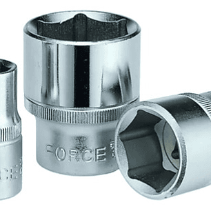 Dado Corto 1/2'' De 1/4'' Hexagonal (5451.4), Force Color Plateado