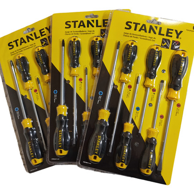 Pack X 3 Juegos De 6 Destornilladores (stmt66672) - Stanley 1