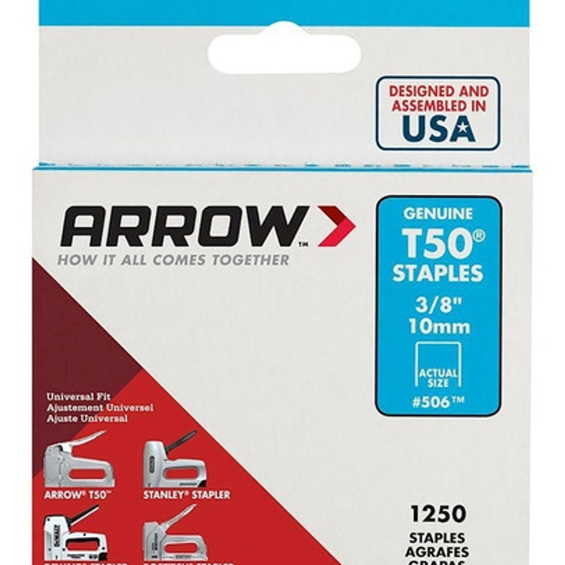 Grapas Trabajo Pesado 3/8 10mm Para Grapadora Modelo T50 2