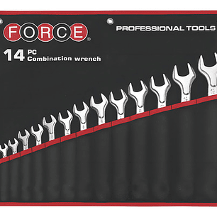 Llaves Mixtas 5/16-1.1/4 Juego 14 Con Funda Color Gris