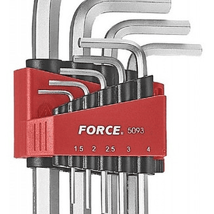 Juego De Llaves Allen 1.5 - 10 Mm. 9 Pzas. Force 5093