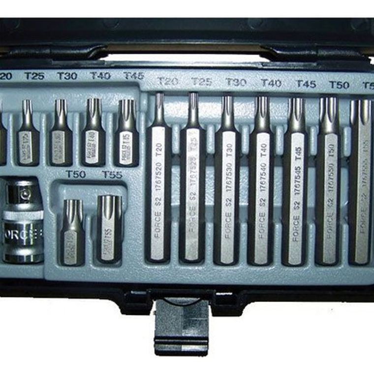 Juego Puntas Torx T20 - T55 Con Toma 1/2'' (4156) Force 3