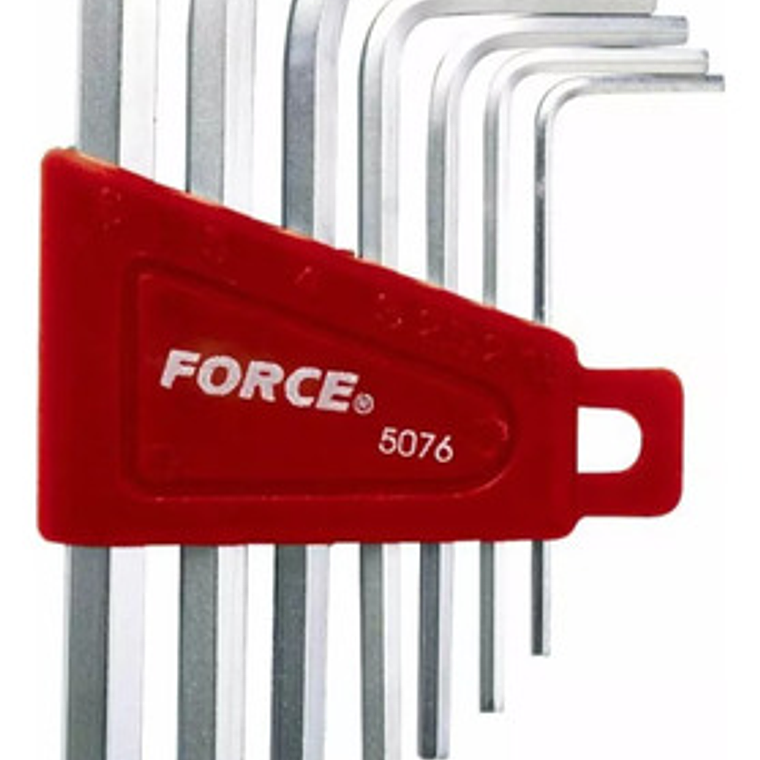 Juego De Llaves Allen 1/16``-1/4``, 7 Pzas. (5076s), Force 1