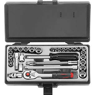 Juego Dados Poligonal 1/4'' Mm/puLG 31 Piezas (2312) Force