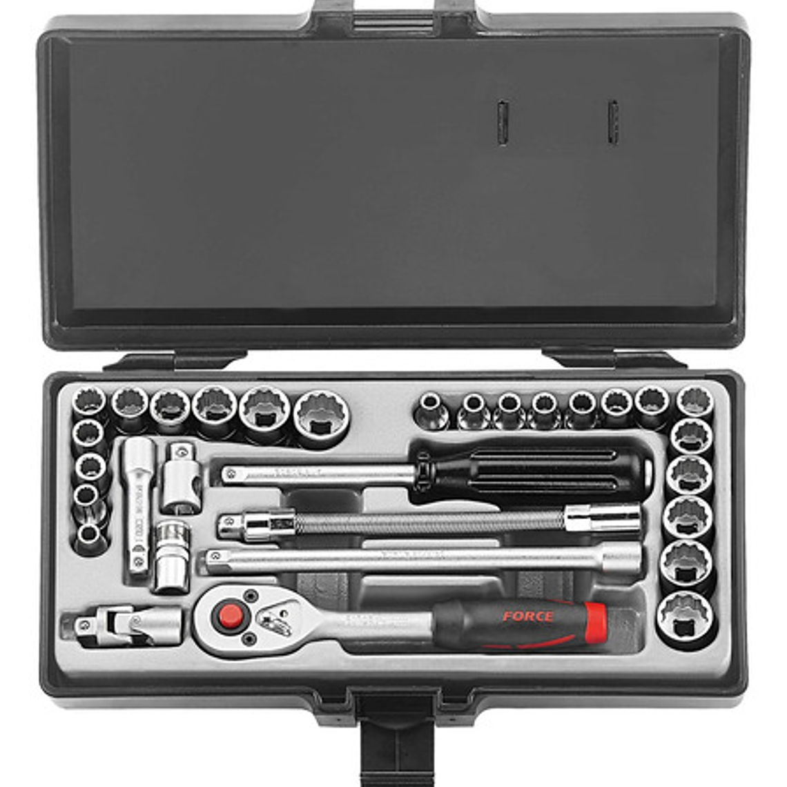 Juego Dados Poligonal 1/4'' Mm/puLG 31 Piezas (2312) Force 3