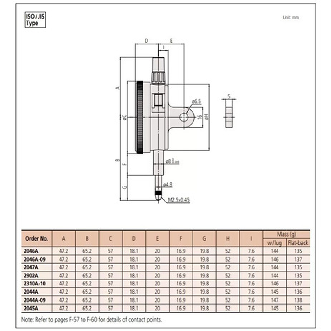Reloj Comparador 0.01mm Rango 10mm (2046a) Mitutoyo 2
