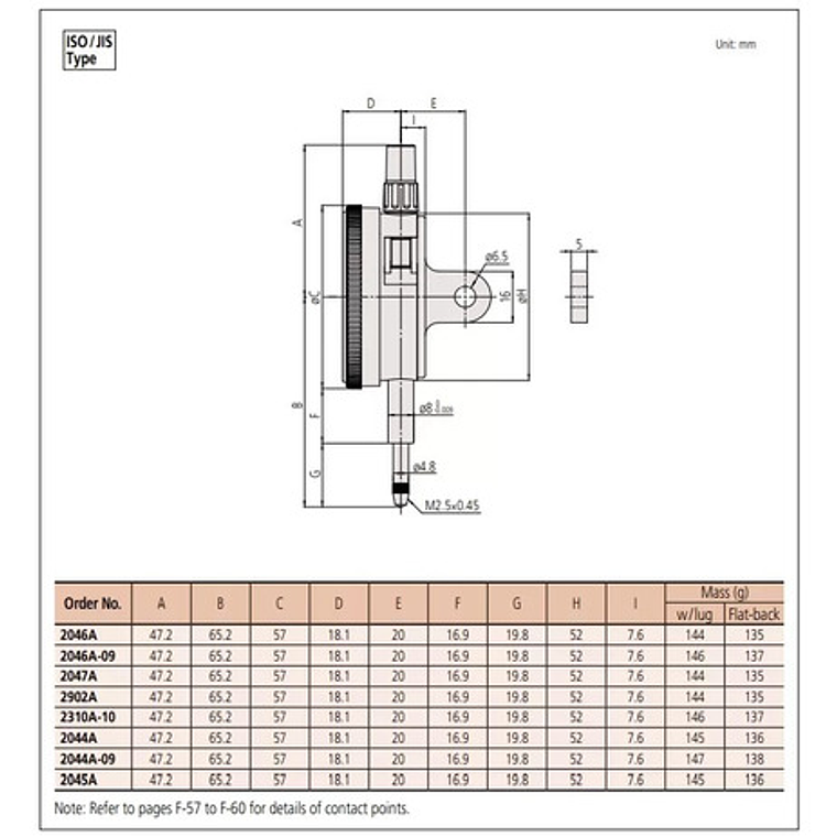 Reloj Comparador 0.01mm Rango 10mm (2046a) Mitutoyo 2