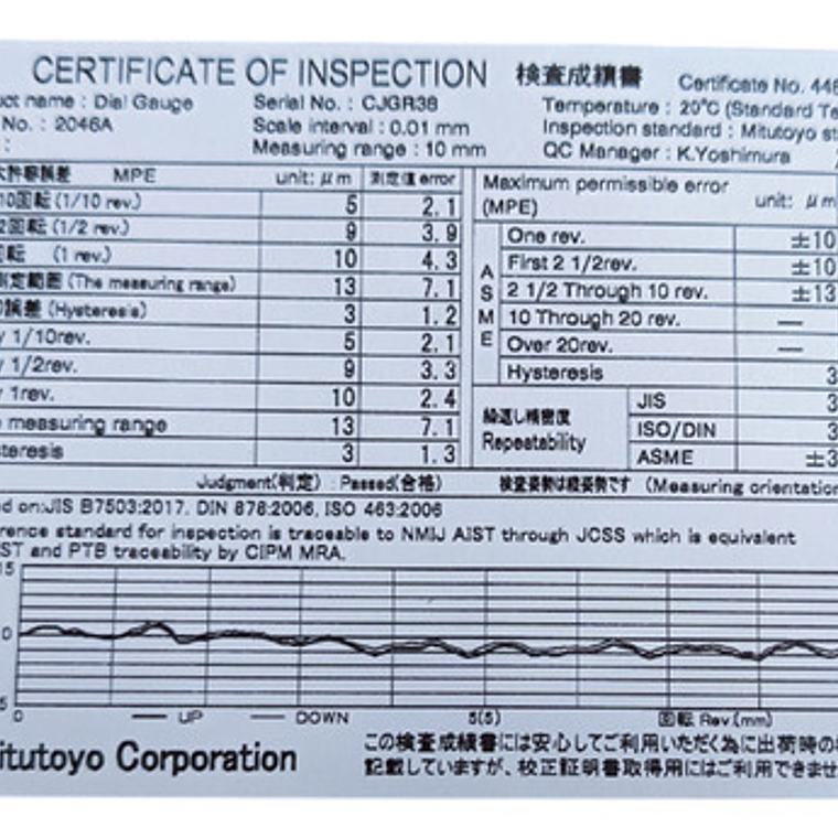 Reloj Comparador 0.01mm Rango 10mm (2046a) Mitutoyo 3
