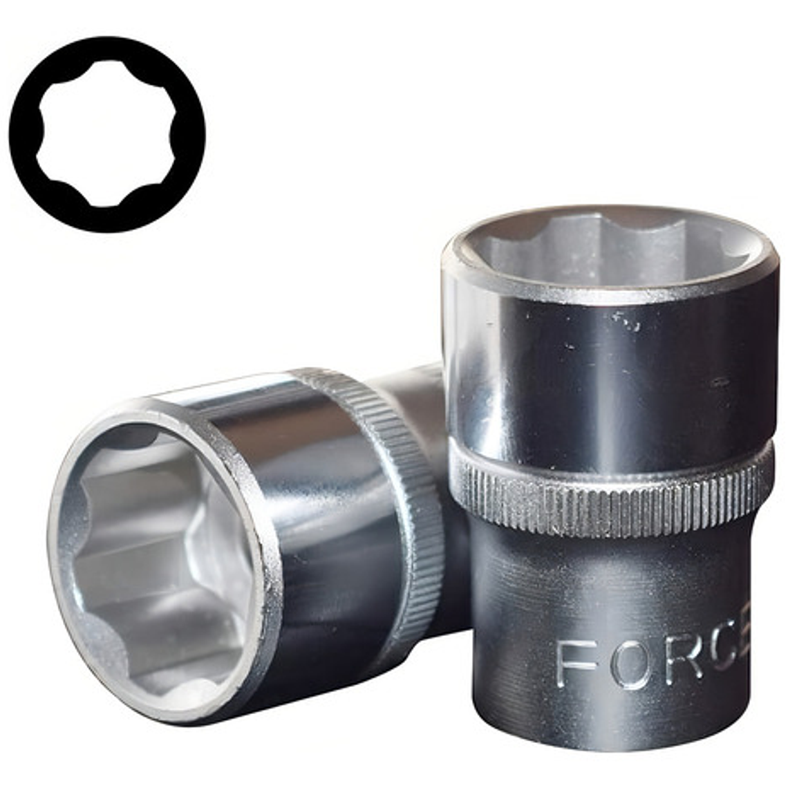 Jgo Dados Hexag C/redondo 1/2'' 5/16''-1.1/4``(4246s), Force 2